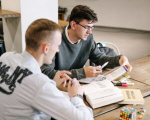 men reading books