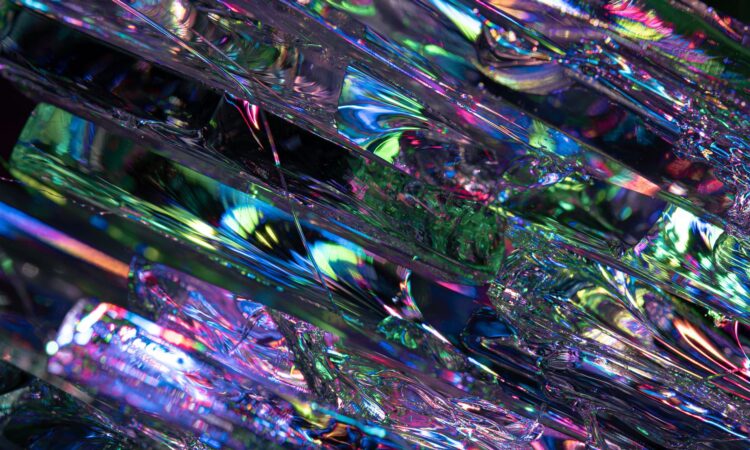 close up shot of irregular crystal prisms